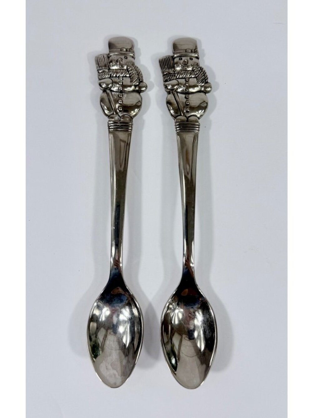 International Silver Company Charming Dimensional Snowman Silver-Plated Spoons W